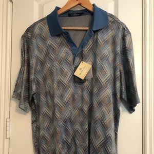 Bugatchi NWT patterned polo